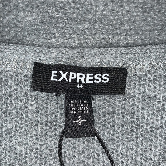 EXPRESS Textured Knit Cardigan Sweater - Gray - Picture 8 of 12